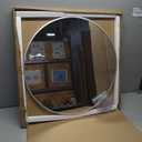 SCWF-GZ 24" Round Mirror Circle Wall Mounted Hanging or Against Wall Aluminum Alloy Metal Frame Dressing Make-up Mirrors for Entryway Bedroom Bathroom Living Room 24 inch Silver
