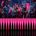 YOFOBU 30 PCS Pink Fiber Optic Wands Glow Fiber Wands Bulk LED Light Up Wands with 3 Flashing Modes LED Flashing Sticks for Halloween Christmas Valentine's Day Wedding Gender Reveal Birthday
