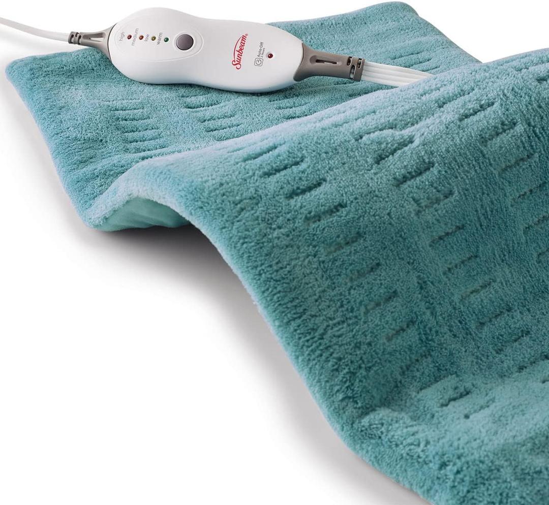 Sunbeam Heating Pad XL for Back, Neck & Shoulder Pain Relief with Auto Shut Off, 12 x 24, Teal