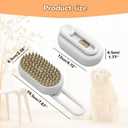 4 in 1 Cat Steam Brush for Shedding, Rechargeable Pet Groomer Brush with Steam, Multifunctional Anti-Static Hair Removal Comb for Cats and Dogs, Used for Massage, Cleaning, Shedding & Combing (White)