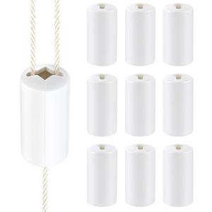 Pangda 10 Pcs Breakaway Cord Condensers Anti Strangulation Design Window Blinds Pull Cord Safety Proof Compatible with All Horizontal Blinds for Households with Small Pets (White)