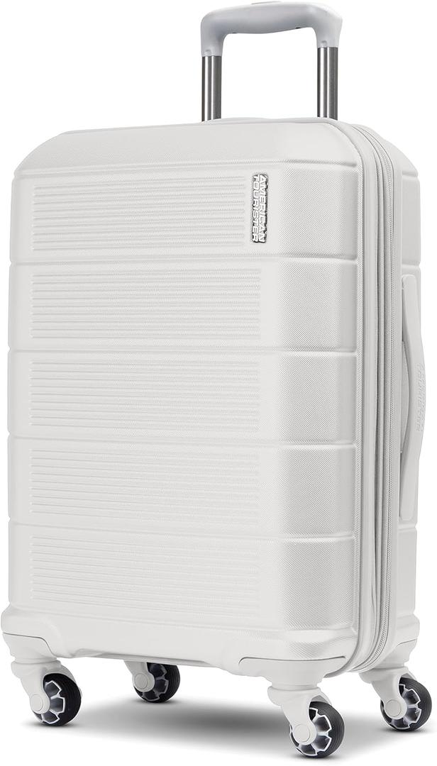 American Tourister Stratum 2.0 Expandable Hardside Luggage with Spinner Wheels, Carry-On, White (20-Inch Carry-On)