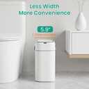 FDW 2.2 Gallon Bathroom Trash Can with Lid,Automatic Sensor Plastic Waste Bin Slim and Small Trash Can for Living Room,Bedroom,Office (Pack of Two)