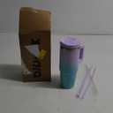 BJPKPK Tumbler With Handle 30 oz Stainless Steel Insulated Tumbler With Lid And Straw For Water Or Ice Coffee, Lavender Green