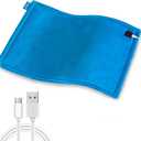 USB Heating Pad, 5V Heated Travel Pads, 3 Heat Settings & Auto Shut Off, Hot Therapy for Pain Relief Abdomen Cramps (16"x 12") (Non-Chargeable) Blue