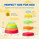 Sensory Balance Stepping Stones for Kids 5-Pack Non-Slip Toddler Stepping Stones, Stackable Indoor Play Set for Motor Skill Development and Coordination (Age 3-8)