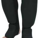 Cloth Shin & Instep Guard Taekwondo, Martial Arts, MMA Foot Protective Gear Protector for Sparring (Black, Child Small to Adult XL)