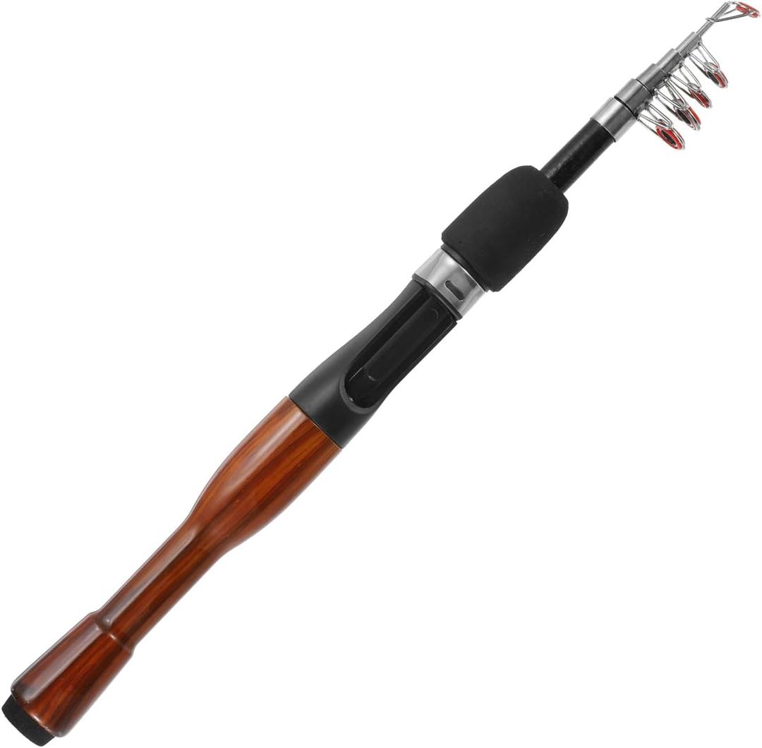 PATIKIL Telescopic Fishing Rod, Fiberglass Portable Mini Fishing Poles Collapsible Fishing Gear for Travel Saltwater Freshwater (1.3 M)