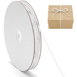 G2PLUS White Cotton String - 2mm 328ft Cotton Butchers Twine String for Gift Wrapping, Baking, Cooking, DIY Crafts, Party Decorations