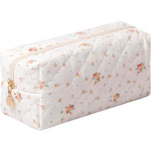 Pencil Case Floral Cute Pencil Case Student Pen Pouch Makeup Pouch Cute Flower Office College Cosmetic Makeup Bag Organizer Large (floret)