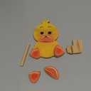Cute Wooden Animal Glasses Holder Carving Sunglasses Eyeglass Display Stand Rack Home Office Desktop Decoration Gift for Kids (Yellow Duck)