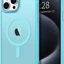 3 x Hython Case for iPhone 15 Pro Case Magnetic Translucent Matte Phone Cases 6.1" [Compatible with MagSafe] Thin Slim Fit Shockproof Bumper Hard Protective Cover for Women Men Girls, Frosted Lake Blue