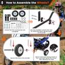 Dirt Bike Training Wheels for PW 50 Razor MX125, Universal Fit 50cc 49cc Kids Dirt Bike, Compatible with TTR50, Razor MX350/MX400/MX650,Honda CRF50, Dirt Bike Accessories - Black