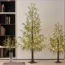 Lighted Norfolk Pine Tree 4FT 180 LED Fairy Lights, Christmas Tree with Lights for Home Holiday Decoration Indoor Outdoor