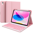Keyboard Case for iPad (A16) 11th Generation 11 inch 2025&10th Gen 10.9 inch 2022 Magic-Style Backlit Keyboard with Multi-Touch Trackpad Floating Cantilever Stand Magnetic Case for iPad (Pink)