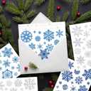180 Self-Adhesive Snowflake Shaped Stickers - Christmas Party Favor Decoratives for Supplies, Cards, Gift Bags & Presents