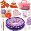 QXHOL Knit Hat Scarf Knitting Loom Kit - DIY Craft Kit for BeginnersCreate Custom Hats & Scarves Ideas Christmas Birthday Gifts for Girls & BoysToys for Age Kids 6 7 8 9 10 11 12