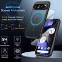 Case for Google Pixel 9/Pixel 9 Pro, Magnetic Pixel 9 Pro Case with Screen Protector [Compatible with Magsafe] [Military Grade Drop Tested] Shockproof Translucent Matte Protective Cover