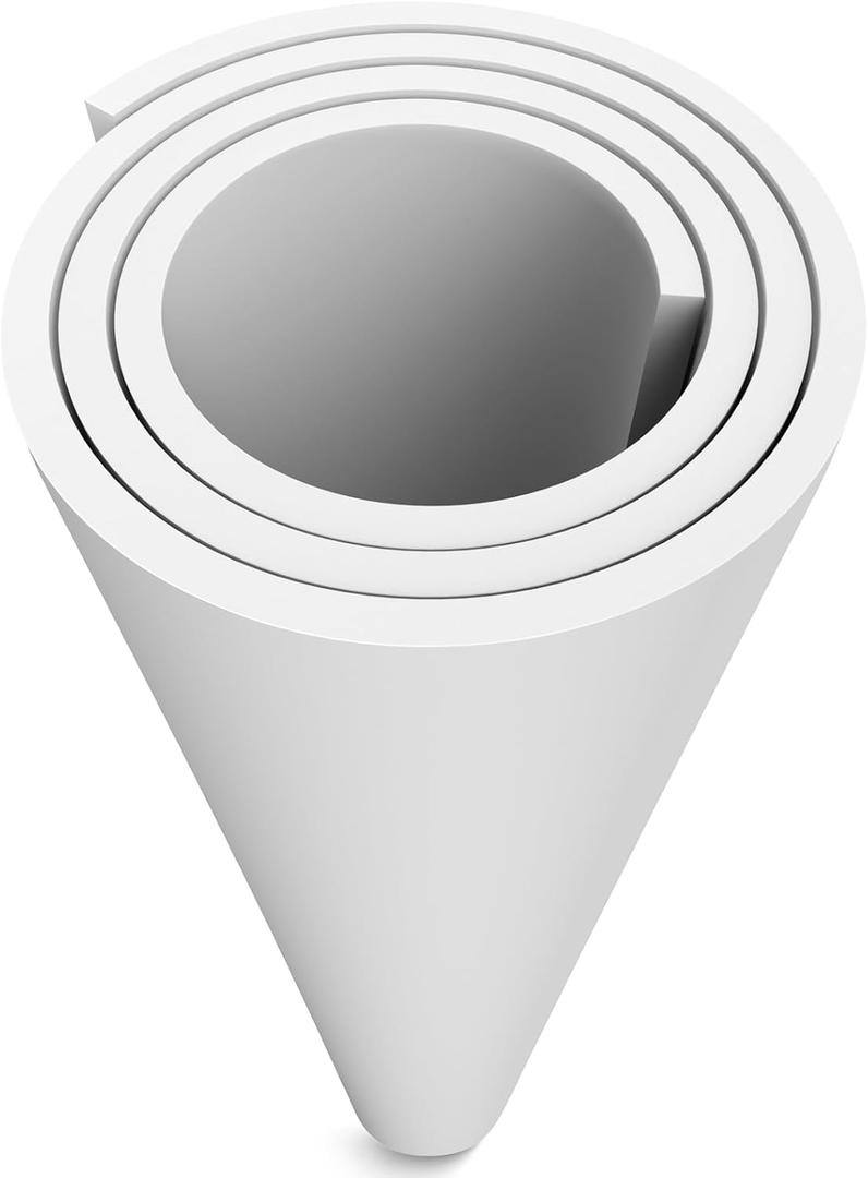 MEARCOOH EVA Foam Cosplay White 12mm Thick (1mm to 20mm) Large 35.5" x 59" Sheet Premium High Density 86 kg/m3 for Cosplay, Crafts Projects