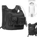 Running Vest for Women Men, Hydration Water Backpack with Adjustable Straps, Lightweight & Breathable Design, Reflective Chest Pack with 2L Water Bladder, Ideal for Running, Hiking and Cycling (Black)