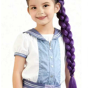 Purple Braiding Hair 26 Inch Pre Stretched Crochet Braiding Hair Extensions for Women , Purple Hair Extensions for DIY Cosplay Crtoon Character Ponytail Halloween Costumes (26 Inch)