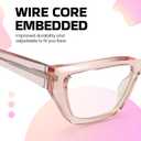 SODQW Pink Cateye Blue Light Glasses for Women, Trendy Cat Eye Anti Blue-light Glasses for Computer/TV/Phone/Gaming