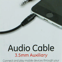 3ft. Audio Cable 3.5mm Auxiliary