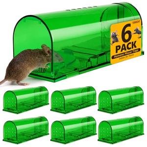 6 Pcs Humane Mouse Traps No Kill,Catch and Release Mouse Traps That Work,Live Mouse Trap Small Capture Cage,Reusable Mice Trap Catch for House & Outdoors