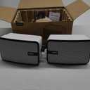 Inwa Outdoor Bluetooth Speakers, IPX5 Waterproof 400W Wall Mount Speaker, Powerful Bass Indoor/Outdoor Sound System, Wireless Sync Up to 100 Speakers, Suitable for Patio/Porch/Gazebo/Garage(Pair)