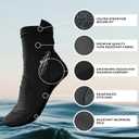 Beach Socks - Sand sports - Volleyball, Soccer, Snorkeling - Kids, Women, Men 1 Yr Warranty (Small, Black)
