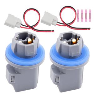 Svicari License Plate Light Socket and Wiring Plug Harness Fit for Ford F150 F250 F350 F-450 Super Duty Explorer Fiesta Lamp Plug Connector and Wire Pigtail Replace #F81Z-13411-AA AL8Z-13411-B 2PCS