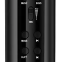 Bluetooth Wireless Karaoke Microphone, 4-in-1 Portable Handheld Mic with Built-in Sound Card for Home Parties,Travel,Music Recording(Black)