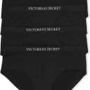 Victoria's Secret Women's Seamless Hipster Underwear, Moderate Coverage Panties for Women, Multi Pack (XS-XXL) (Black, S)