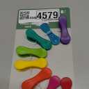 Kikkerland Rainbow Bag Clips (Set of 8), Multicolor