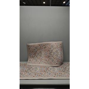 Moynesa Floral 2x3 and 4x6 Rugs for Entryway, Washable Kitchen Rug Non Slip Small Bathroom Throw Rug, Boho Flower Soft Ultra Thin Indoor Front Door Mat for Laundry Bedroom Entry, Beige  47"x20".