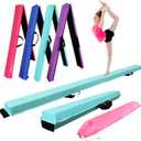 6 FT / 8 FT / 9 FT / 10 FT Folding Gymnastic Balance Beam for Kids with Carry Bag for Home and Club Use (Teal)
