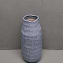 12.6 Inch Mat Blue Modern Handmade Ceramic Vase, Rustic Farmhouse Decorative Flower Vases for Home Decor,Pampas Grass Bouquet, Living Room,Kitchen,Office,Bedroom,Centerpiece Table Decorations