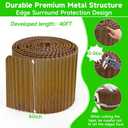 Corrugated Garden Edging,6"40Ft Pre-Rusted Landscape Edging & Lawn Edging Border,Metal Garden Border for Flower Beds,Garden,Lawn,Raised Beds & Tree Surrounds