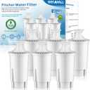 BREAUILL Water Filter Replacement Compatible with Brita Water Filter, Pitchers, Classic, OB03, Mavea,10700, 35557, Pitcher Water Filter by BREAUILL, New Upgraded Reduce TDS, Chlorine (6PCS)