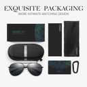 Polarized Aviator Sunglasses for Men Women- Classic Shades Retro Sun Glasses Driving Lightweight UV Protection (A2 Grey Frame/Black Lens)