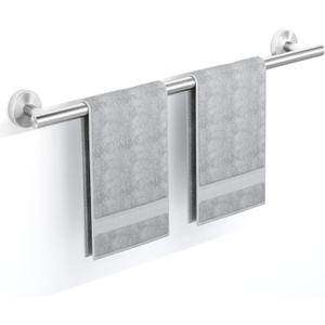 Brushed Nickel Towel Bar, 18 Inch Towel Racks for Bathroom Wall Mounted, SUS304 Stainless Steel Bathroom Towel Holder, Total Length 20.4 Inch Towel Bars