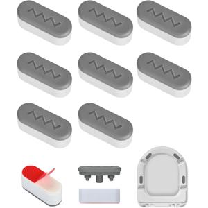 8 PCS Universal Toilet Seat Bumpers for Bidet,Toilet Lid Rubber Bumpers,Strong Adhesion Toilet Seat Spacers Bidet Buffer,Rubber Bumpers Pads Replacement for Home, Hotel, Hospital
