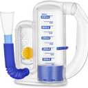Incentive Spirometer Adult, Flutter Breathing Exercise Device for Lungs, Deep Breathing Trainer for Adults - 5000ml Volume Measurement with Flow Rate Indicator