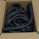 PATIKIL 3/8"(10mm) ID x 6Ft Pipe Insulation Foam Tube, 4Pcs Pipe Cover Wrap Roll Bar Padding Tubing for Handle Grip HVAC Outdoor Air Conditioner Units, Black