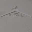 White Solid Wood Bridal Dress Hanger with Bridal Wire Lettering for Bridal Wedding Party Gift (White Coat Hanger Pearl Silver Thread)
