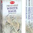 HEM White Sage Incense Sticks - 100 Count | Natural Air Purifying Aromatherapy | Calming and Cleansing Fragrance | Perfect for Meditation and Relaxation | Long-Lasting Burn