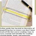 Chunful 1 Pack 2X Bar Magnifying Ruler Line Magnifier,Ruler with Magnifying Bar for Reading Small Prints, Bible, Books, Instructions, Cross Stitch Patterns and Small Print (12 Inch)