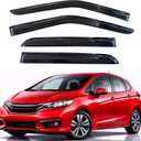 KPY Rain Guards Fit for 2015-2020 Honda Fit, Out-Channel Window Visors Vent Wind Deflectors 4PC, Car Accessories for 15-20 Honda Fit