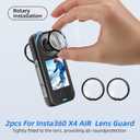 JasonMighty for Insta 360 X4 AIR Accessories Kit Include Camera Case/Silicone Cover/Lens Guards/Screen Tempered Glass/Action Camera Protection Parts for X4 AIR
