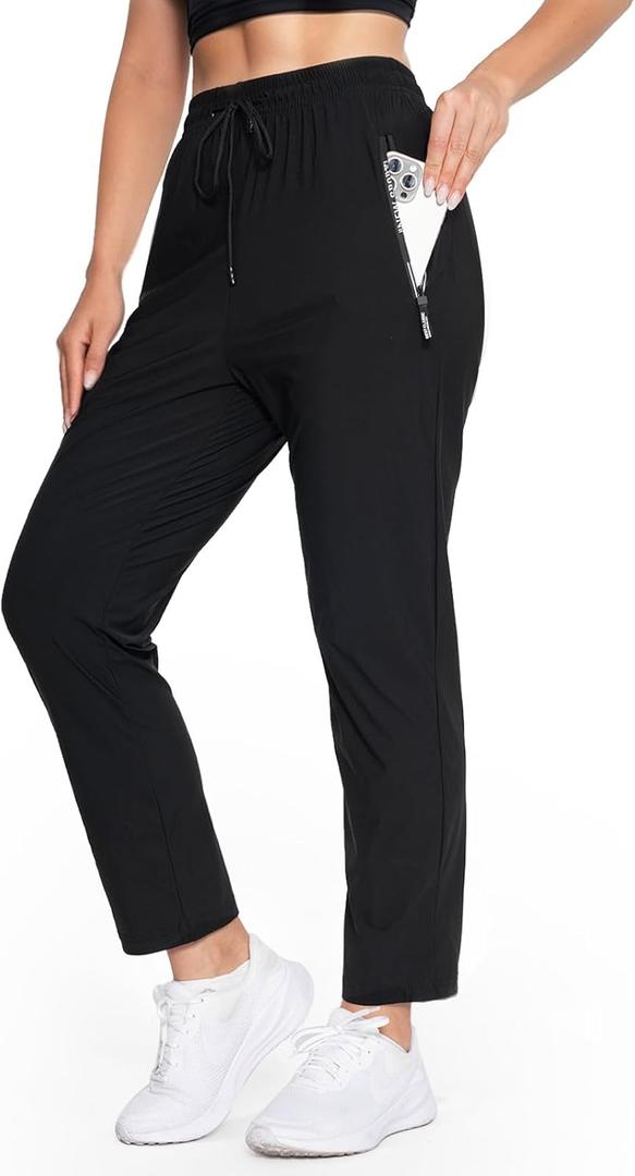 Beeswan 2026 Upgrade Stretch Active Pants for Women, Women's Hiking Cargo Travel Pants Women (Black, 3X-Large)
